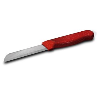 Solingen Schilmesje Robuust Handvat - RVS Glad - 18.5 cm met "Blade Cover" - Rood Glitter