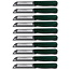Solingen Schilmesje Robuust Handvat – RVS Glad – 18,5 cm met Blade Cover – Groen Glitter – 10 stuks