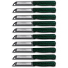 Solingen Solingen Schilmesje Robuust Handvat - RVS Glad - 18.5 cm met "Blade Cover" - Groen Glitter - 10 stuks Solingen Solingen Schilmesje Robuust Handvat - RVS Glad - 18.5 cm met "Blade Cover" - Groen Glitter - 10 stuks