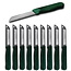 Solingen Schilmesje Robuust Handvat – RVS Glad – 18,5 cm met Blade Cover – Groen Glitter – 10 stuks