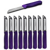Solingen Solingen Schilmesje Robuust Handvat - RVS Glad - 18.5 cm met "Blade Cover" - Paars Glitter - 10 stuks Solingen Solingen Schilmesje Robuust Handvat - RVS Glad - 18.5 cm met "Blade Cover" - Paars Glitter - 10 stuks