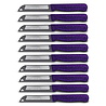 Solingen Solingen Schilmesje Robuust Handvat - RVS Glad - 18.5 cm met "Blade Cover" - Paars Glitter - 10 stuks Solingen Solingen Schilmesje Robuust Handvat - RVS Glad - 18.5 cm met "Blade Cover" - Paars Glitter - 10 stuks