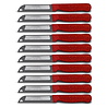 Solingen Solingen Schilmesje Robuust Handvat - RVS Glad - 18.5 cm met "Blade Cover" - Rood Glitter - 10 stuks Solingen Solingen Schilmesje Robuust Handvat - RVS Glad - 18.5 cm met "Blade Cover" - Rood Glitter - 10 stuks