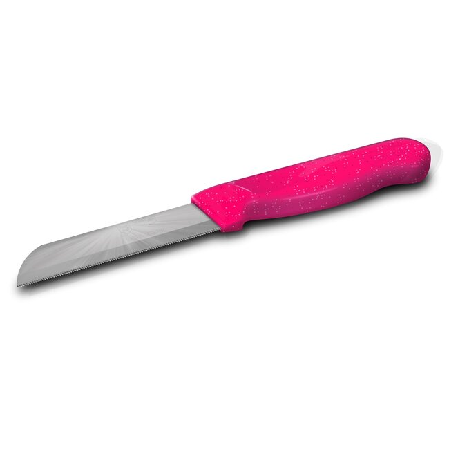 Solingen Kartelmes – Tomatenmes met Kartel – Robuust Handvat – RVS – 18,5 cm met Blade Cover – Mix Glitter – 6 stuks
