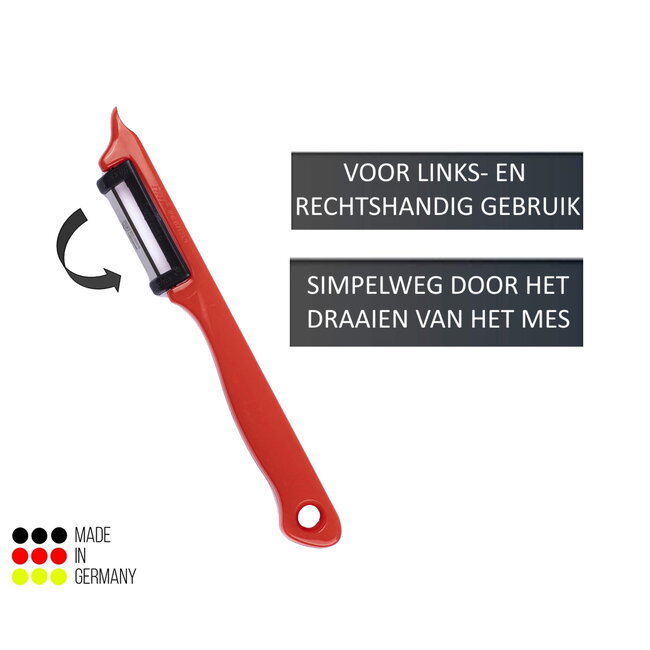 Solingen Dunschiller Enkel Mes – voor Fruit- en Groenteschiller – Kunststof – Mix – 4 Delig