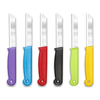 Solingen Kartelmes – Tomatenmes met Kartel – RVS – 18,5 cm met Blade Cover – Mix – 6 stuks