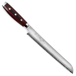 Yaxell Super Gou Broodmes 23 cm – 161 Lagen Damaststaal – SG2 Staal – 63 HRC – Canvas-Micarta Heft