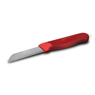 Solingen Schilmesje Robuust Handvat - RVS Glad - 16 cm met "Blade Cover" - Rood