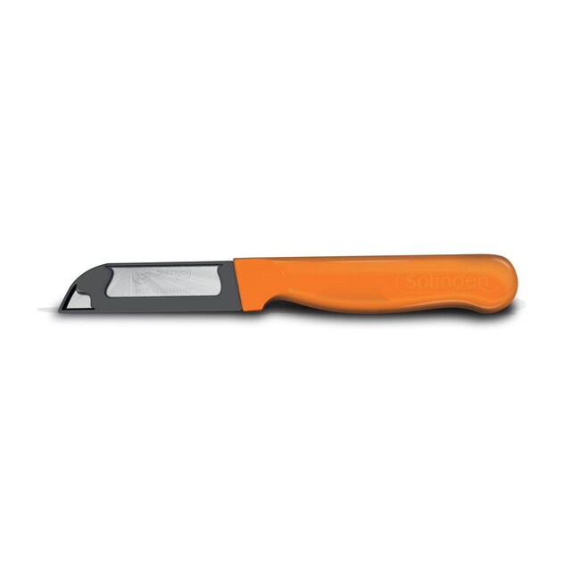 Solingen Schilmesje Robuust Handvat – RVS Glad – 16 cm met Blade Cover – Oranje