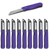Solingen Solingen Schilmesje Robuust Handvat - RVS Glad - 16 cm met "Blade Cover" - Paars - 10 stuks Solingen Solingen Schilmesje Robuust Handvat - RVS Glad - 16 cm met "Blade Cover" - Paars - 10 stuks