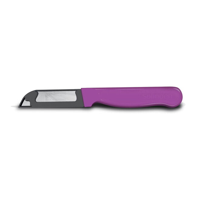 Solingen Schilmesje Robuust Handvat – RVS Glad – 16 cm met Blade Cover – Roze – 10 stuks