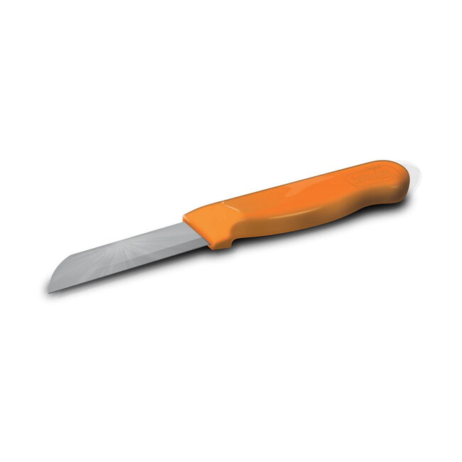 Solingen Schilmesje Robuust Handvat – RVS Glad – 16 cm met Blade Cover – Oranje – 10 stuks