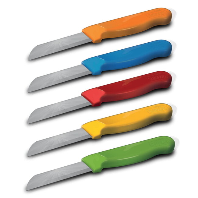 Solingen Schilmesje Robuust Handvat – RVS Glad – 16 cm met Blade Cover – Mix – 10 Stuks