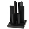 Yaxell Yaxell Japans - Serie Ran - Tower Magneetblok Beukenhout Zwart Gelakt - Inclusieg 6 Messen - 69 Lagen Damaststaal - Canvas-Micarta Heft Yaxell Yaxell Japans - Serie Ran - Tower Magneetblok Beukenhout Zwart Gelakt - Inclusieg 6 Messen - 69 Lagen Damaststaal - Canvas-Micarta Heft