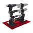 Yaxell Super Gou Ypsilon Messenset – 4-delig – Katana Display met 3 Messen – 193 Lagen Damaststaal – SG2 Staal – 63 HRC – Canvas-Micarta Heft – Japan