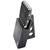 Yaxell Yaxell Japans - Serie Tsuchimon - Steakmessen Set 6-Delig in Zwart Messenblok - VG10 Staal - 61 HRC - 3 Lagen Damaststaal - Canvas-Micarta Heft Yaxell Yaxell Japans - Serie Tsuchimon - Steakmessen Set 6-Delig in Zwart Messenblok - VG10 Staal - 61 HRC - 3 Lagen Damaststaal - Canvas-Micarta Heft