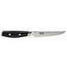 Yaxell Yaxell Japans - Serie Tsuchimon - Steakmessen Set 6-Delig in Zwart Messenblok - VG10 Staal - 61 HRC - 3 Lagen Damaststaal - Canvas-Micarta Heft Yaxell Yaxell Japans - Serie Tsuchimon - Steakmessen Set 6-Delig in Zwart Messenblok - VG10 Staal - 61 HRC - 3 Lagen Damaststaal - Canvas-Micarta Heft