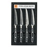 Yaxell Yaxell Japans - Serie Tsuchimon - Steakmessen Set 4-Delig - VG10 Staal - 61 HRC - 3 Lagen Damaststaal - Canvas-Micarta Heft Yaxell Yaxell Japans - Serie Tsuchimon - Steakmessen Set 4-Delig - VG10 Staal - 61 HRC - 3 Lagen Damaststaal - Canvas-Micarta Heft