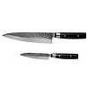 Yaxell Yaxell Japans - Serie Zen - Giftset - Koksmes Lemmet 20 cm en Universeelmes Lemmet 12 cm - 37 Lagen Damaststaal - Canvas-Micarta Heft Yaxell Yaxell Japans - Serie Zen - Giftset - Koksmes Lemmet 20 cm en Universeelmes Lemmet 12 cm - 37 Lagen Damaststaal - Canvas-Micarta Heft