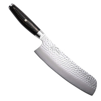 Yaxell Ketu Konata Santokumes / Koksmes 21,5 cm – SG2 Stalen Kern – Tsuchime Finish – Pakkahout Handvat Yaxell Ketu Konata Santokumes / Koksmes 21,5 cm – SG2 Stalen Kern – Tsuchime Finish – Pakkahout Handvat