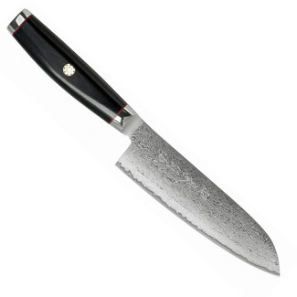 Yaxell Super Gou Ypsilon Santoku mes 16,5 cm – 193 Lagen Damaststaal – SG2 Staal – 63 HRC – Canvas-Micarta Heft – Japan Yaxell Super Gou Ypsilon Santoku mes 16,5 cm – 193 Lagen Damaststaal – SG2 Staal – 63 HRC – Canvas-Micarta Heft – Japan