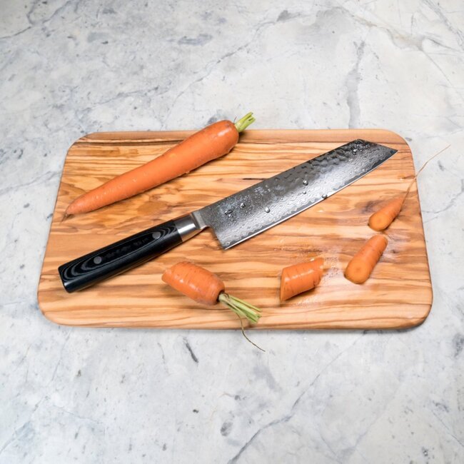 Yaxell Zen Kiritsuke Koksmes 20 cm – 37 Lagen Damaststaal – Canvas-Micarta Heft