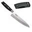 Yaxell Tsuchimon Geschenkset – 2-delig – Messenslijper en Koksmes 20 cm – 3 Lagen Damaststaal – Canvas-Micarta Heft
