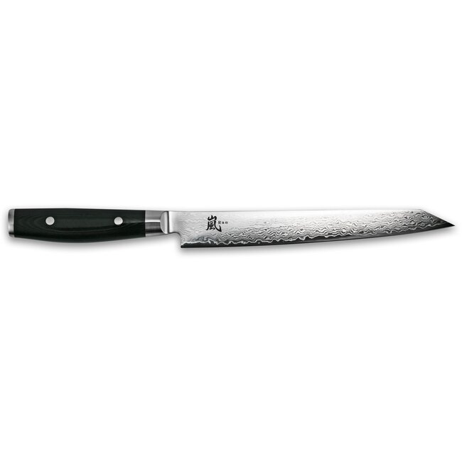 Yaxell Ran Sujihiki 25,5 cm – Sushimes / Fileermes – 69 Lagen Damaststaal – VG10 Staal – 61 HRC – Canvas-Micarta Heft