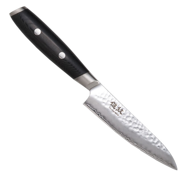 Yaxell Tsuchimon Messenset – 2-delig – Koksmes 20 cm en Universeelmes 12 cm – 3 Lagen Damaststaal – VG10 Staal – Canvas-Micarta Heft