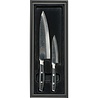 Yaxell Yaxell Japans - Serie Tsuchimon - Giftset 2-Delig Santoku 16.5 cm en Universeelmes 12 cm - VG10 Staal - 61 HRC - 3 Lagen Damaststaal - Canvas-Micarta Heft Yaxell Yaxell Japans - Serie Tsuchimon - Giftset 2-Delig Santoku 16.5 cm en Universeelmes 12 cm - VG10 Staal - 61 HRC - 3 Lagen Damaststaal - Canvas-Micarta Heft