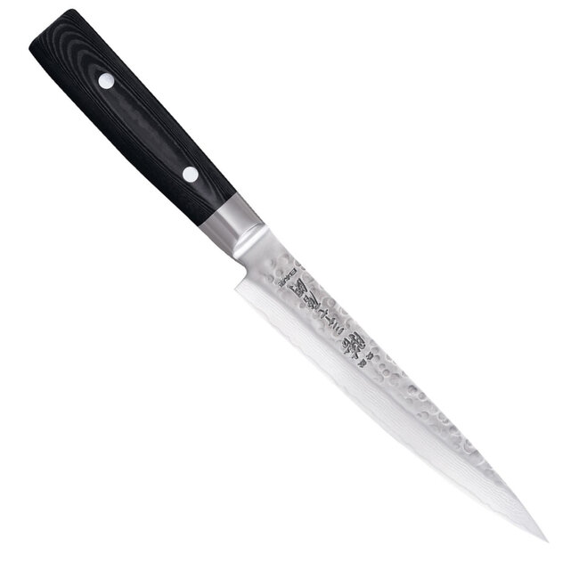 Yaxell Zen Vleesmes 18 cm – 37 Lagen Damaststaal – Canvas-Micarta Heft