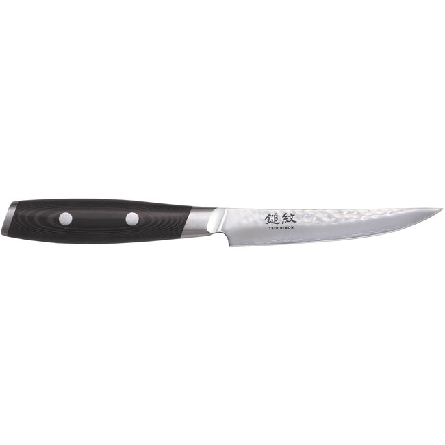 Yaxell Tsuchimon Steakmes 11 cm – VG10 Staal – Gehamerd Lemmet – Micarta Heft