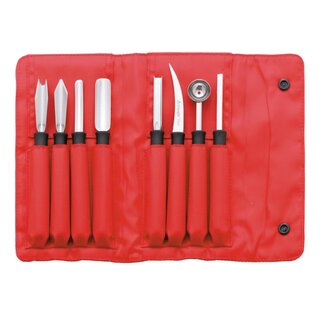 Triangle 8-delige Kerf- en Decoreermesjes Set in Roletui – RVS – Vaatwasserbestendig Triangle 8-delige Kerf- en Decoreermesjes Set in Roletui – RVS – Vaatwasserbestendig