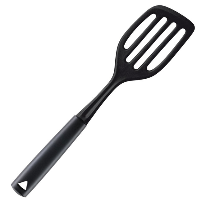 Triangle Nylon Spatel met Gleuven – Schuin Ontwerp – Ophangsysteem – 29 cm – Zwart