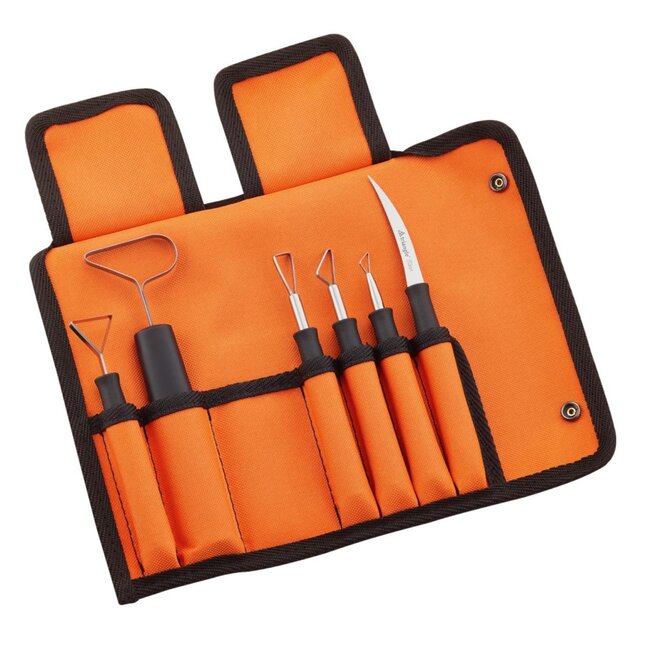 Triangle 6-delige RVS Decoreerset in Roletui – Vaatwasserbestendig