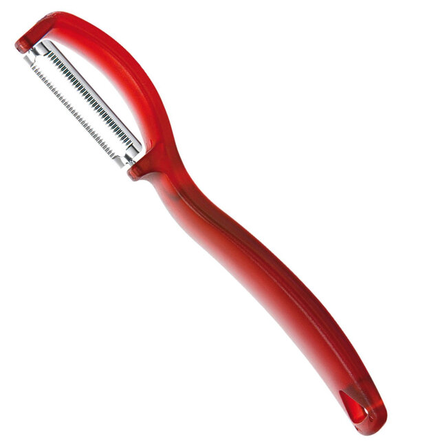 Triangle Dubbelzijdige Dunschiller – Gekarteld en Rood – Vaatwasserbestendig