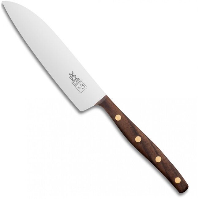 Robert Herder K3 Koksmes – RVS – Recht – Lemmet 12,5 cm – Heft Walnotenhout