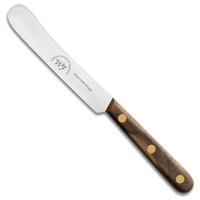 Robert Herder Ontbijtmes – Buckels – RVS – Fehrekampf – Lemmet 118 mm – Heft Walnotenhout