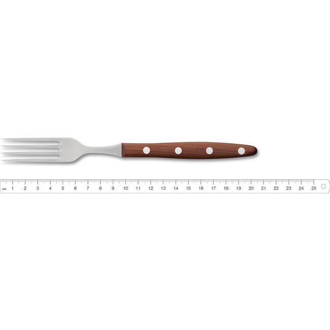 Robert Herder Windmühle Steakvork – RVS – Lengte 20,5 cm – Heft Pruimenhout