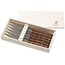 Robert Herder Windmühle Steakmes – RVS – Fijne Kartel – Lemmet 12,5 cm – Heft Pruimenhout – 6 Stuks