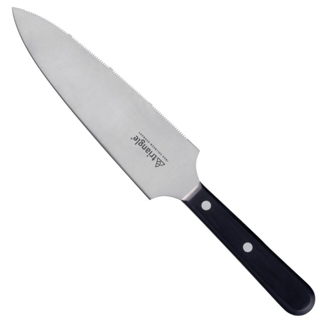 Triangle Taartmes 18cm met Dubbele Functie – Gekarteld & Glad Lemmet – Solingen Kwaliteit