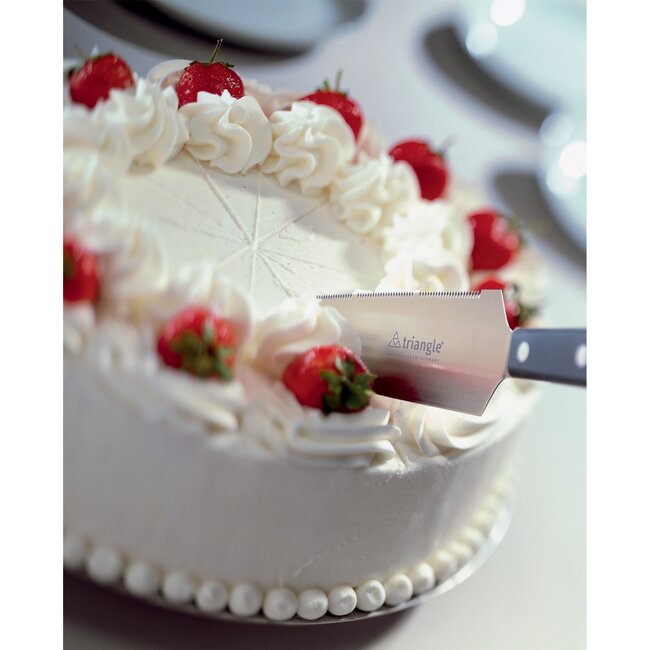 Triangle Taartmes 18cm met Dubbele Functie – Gekarteld & Glad Lemmet – Solingen Kwaliteit