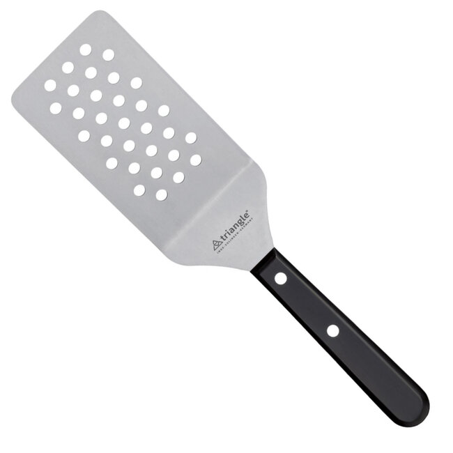 Triangle RVS Paletmes met Knik en Gaatjes – 14 cm Breed – Vaatwasserbestendig