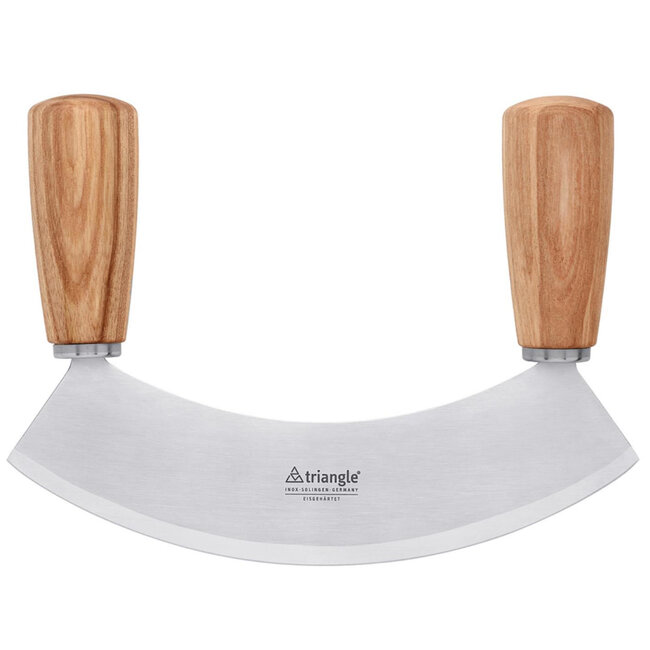 Triangle Wiegemes 17,5 cm – Essenhout Heft – Roestvrijstaal