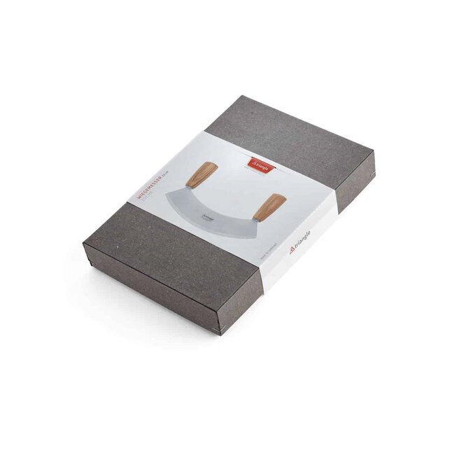 Triangle Wiegemes 17,5 cm – Essenhout Heft – Roestvrijstaal