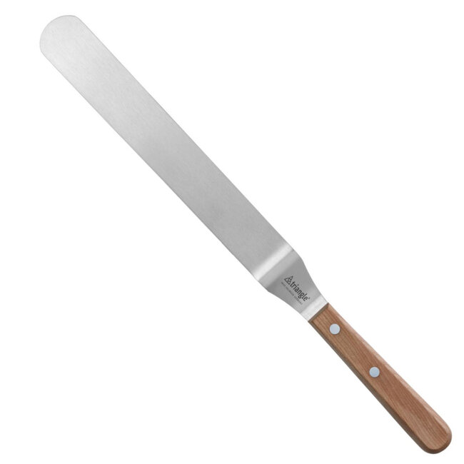 Triangle Paletmes met Ergonomische Knik – 25 cm Lemmet – Kersenhouten Heft