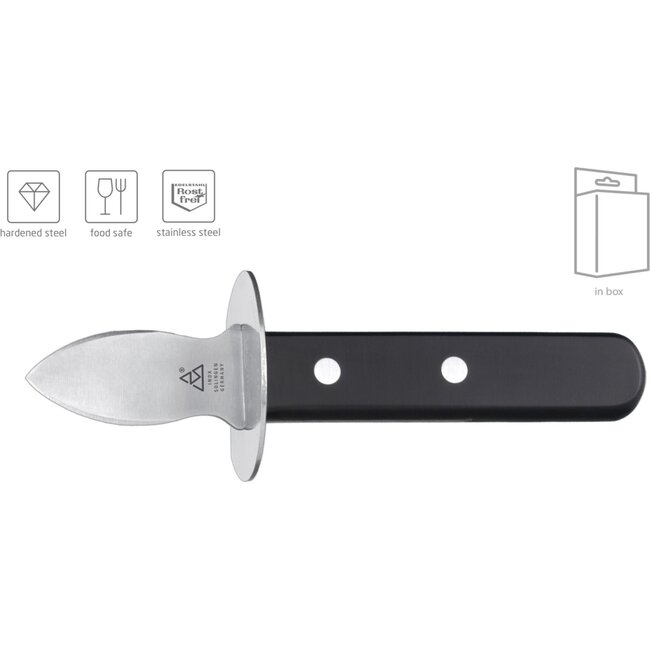 Triangle Professioneel Oestermes – Breed Handvat – RVS – Vaatwasserbestendig – 17 cm