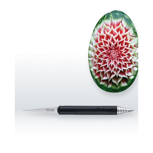 Triangle Flexibel Kerf- en Decoreermesje – RVS – 22 cm – Zwart – Vaatwasserbestendig