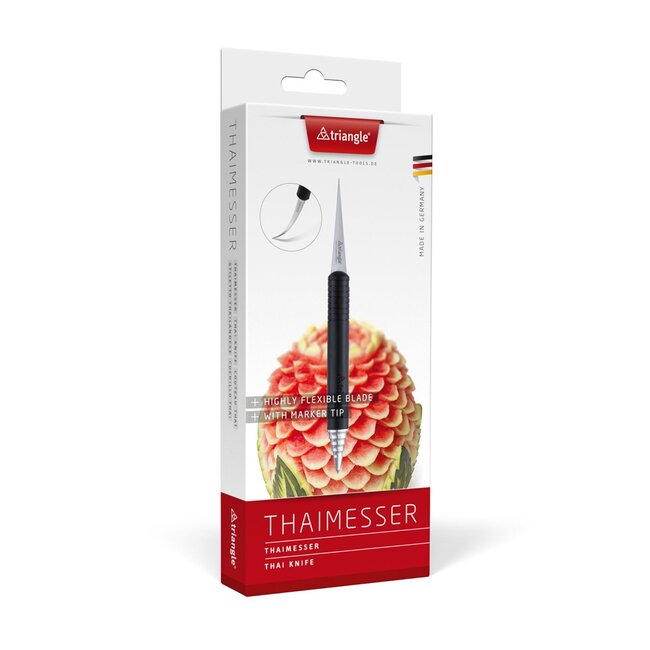 Triangle Flexibel Kerf- en Decoreermesje – RVS – 22 cm – Zwart – Vaatwasserbestendig