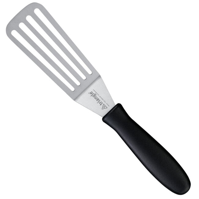Triangle Paletmes met Knik en Sleuven – 12 cm – RVS – Vaatwasserbestendig